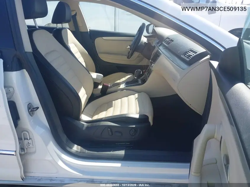 2012 VOLKSWAGEN PASSAT CC VIN WVWMP7AN3CE509135 — фото 5