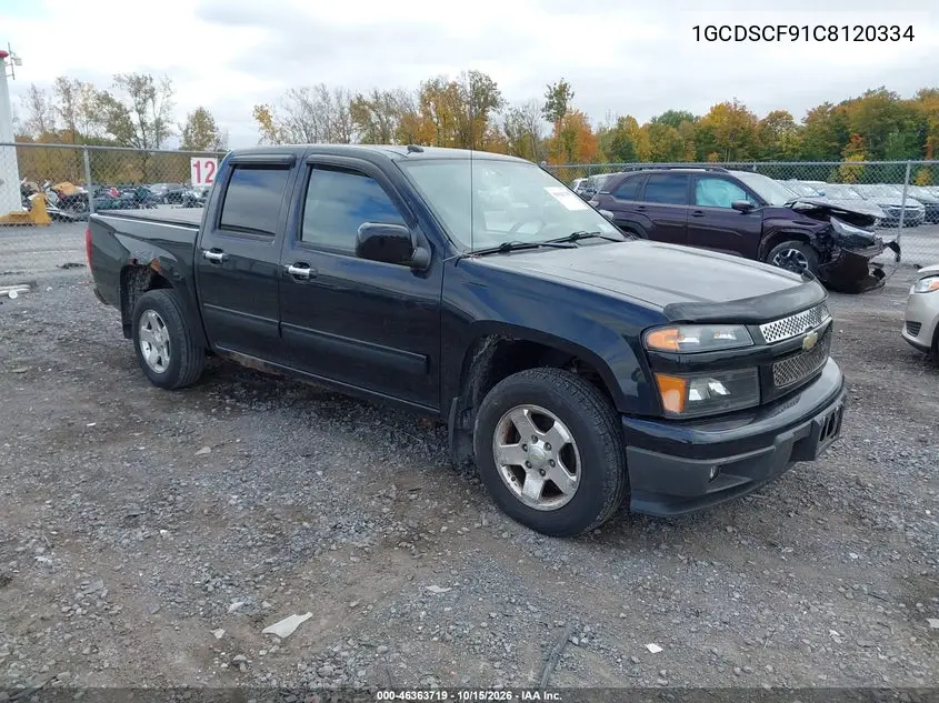 CHEVROLET COLORADO 2012, VIN 1GCDSCF91C8120334