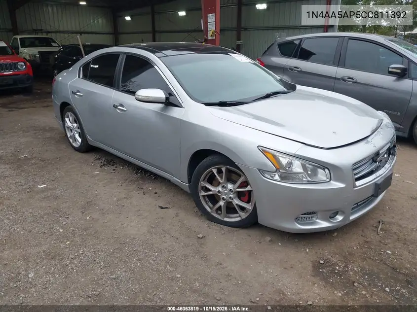 NISSAN MAXIMA 2012, VIN 1N4AA5AP5CC811392