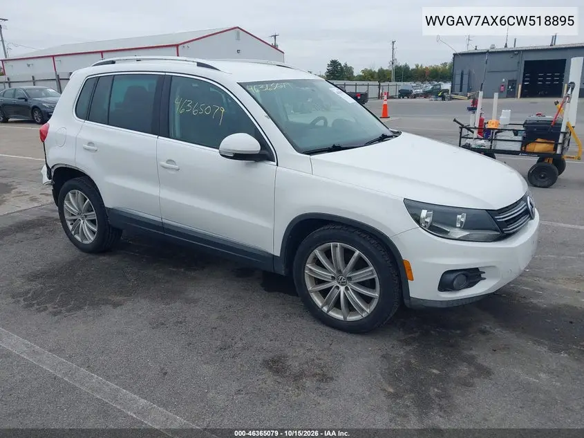 VOLKSWAGEN TIGUAN 2012, VIN WVGAV7AX6CW518895
