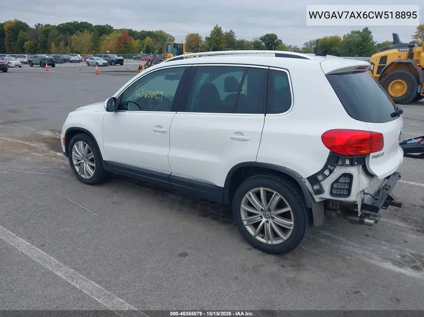2012 VOLKSWAGEN TIGUAN VIN WVGAV7AX6CW518895 — фото 3