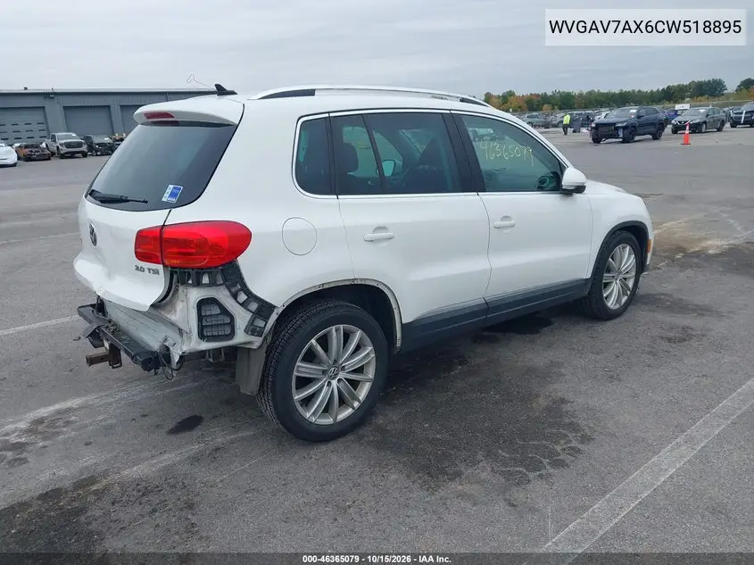 2012 VOLKSWAGEN TIGUAN VIN WVGAV7AX6CW518895 — фото 4