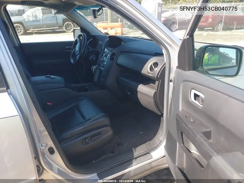 2012 HONDA PILOT VIN 5FNYF3H53CB040775 — фото 5