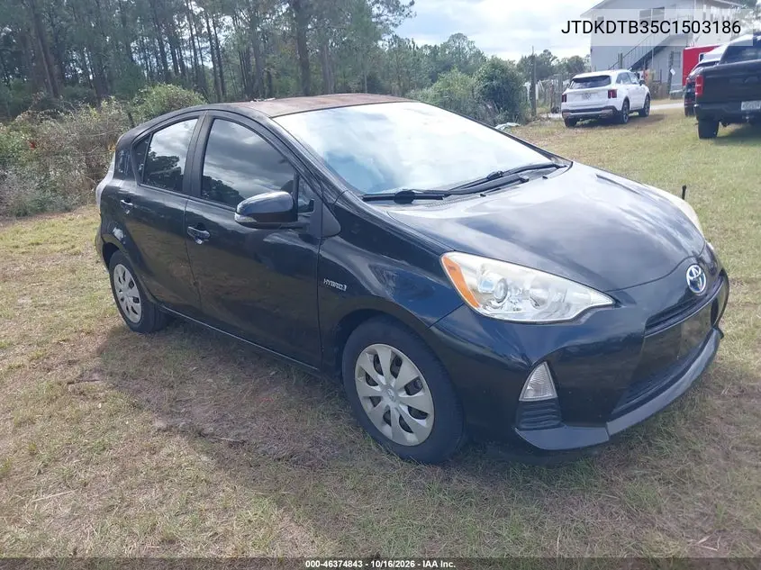 TOYOTA PRIUS C 2012, VIN JTDKDTB35C1503186
