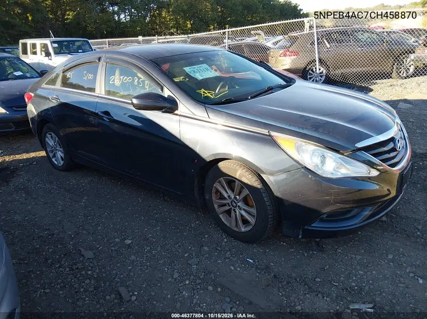 HYUNDAI SONATA 2012, VIN 5NPEB4AC7CH458870
