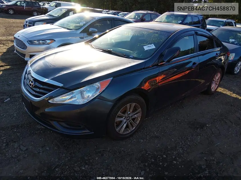 2012 HYUNDAI SONATA VIN 5NPEB4AC7CH458870 — фото 2