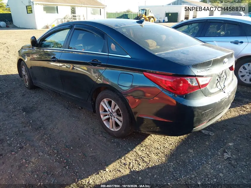 2012 HYUNDAI SONATA VIN 5NPEB4AC7CH458870 — фото 3