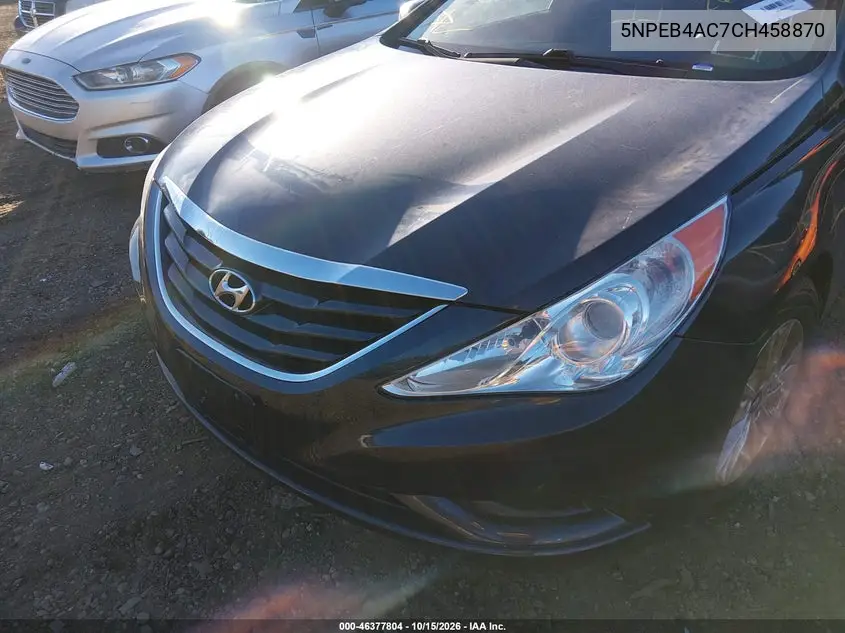 2012 HYUNDAI SONATA VIN 5NPEB4AC7CH458870 — фото 6