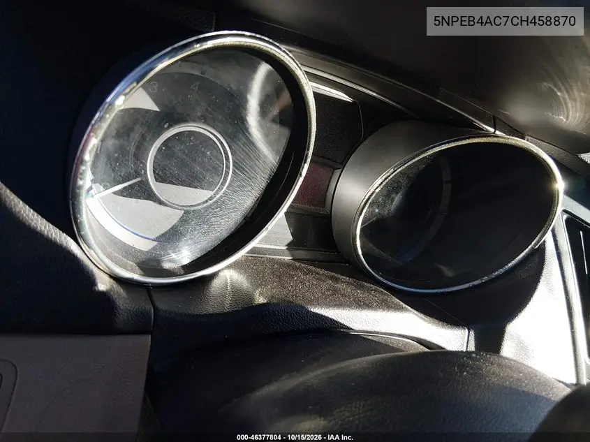 2012 HYUNDAI SONATA VIN 5NPEB4AC7CH458870 — фото 7