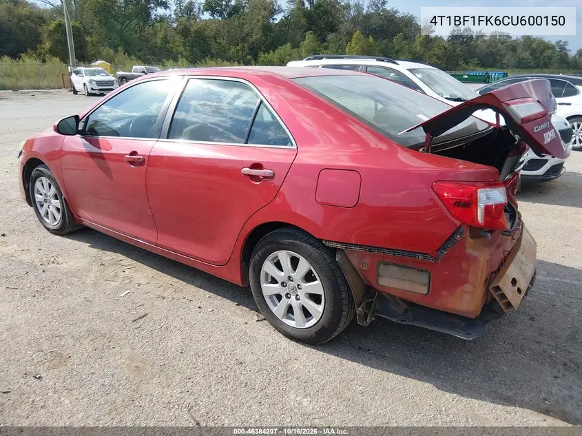 2012 TOYOTA CAMRY VIN 4T1BF1FK6CU600150 — фото 3