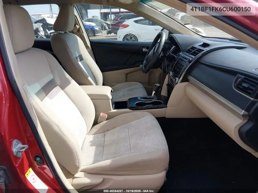 2012 TOYOTA CAMRY VIN 4T1BF1FK6CU600150 — фото 5