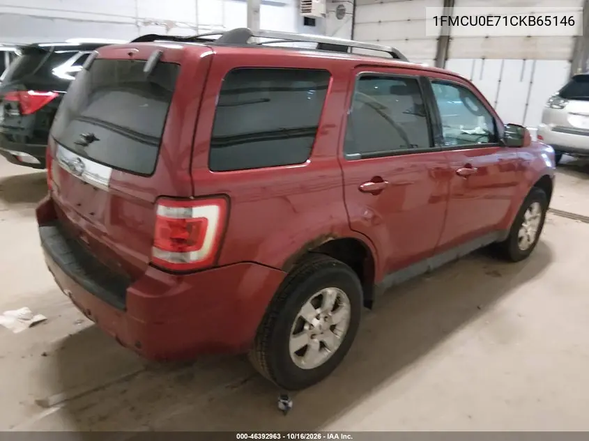 2012 FORD ESCAPE VIN 1FMCU0E71CKB65146 — фото 4