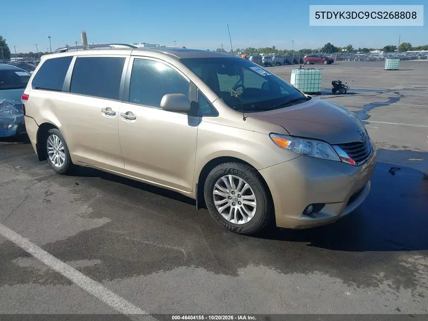 TOYOTA SIENNA 2012, VIN 5TDYK3DC9CS268808