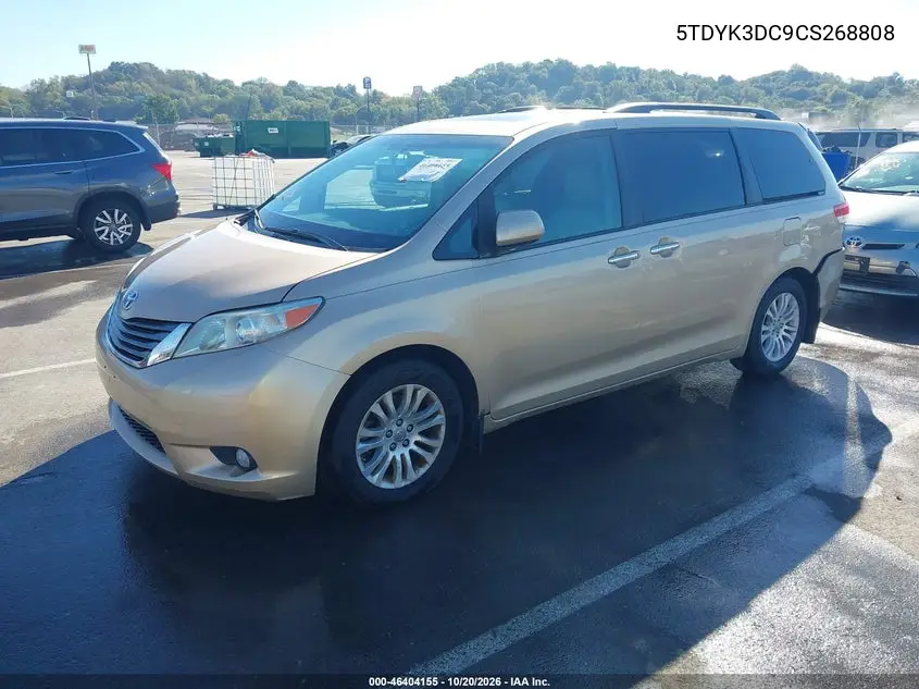 2012 TOYOTA SIENNA VIN 5TDYK3DC9CS268808 — фото 2