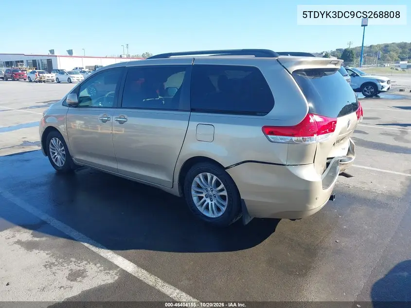 2012 TOYOTA SIENNA VIN 5TDYK3DC9CS268808 — фото 3
