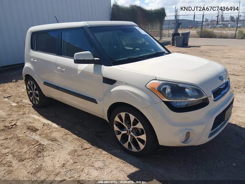 KIA SOUL 2012, VIN KNDJT2A67C7436494
