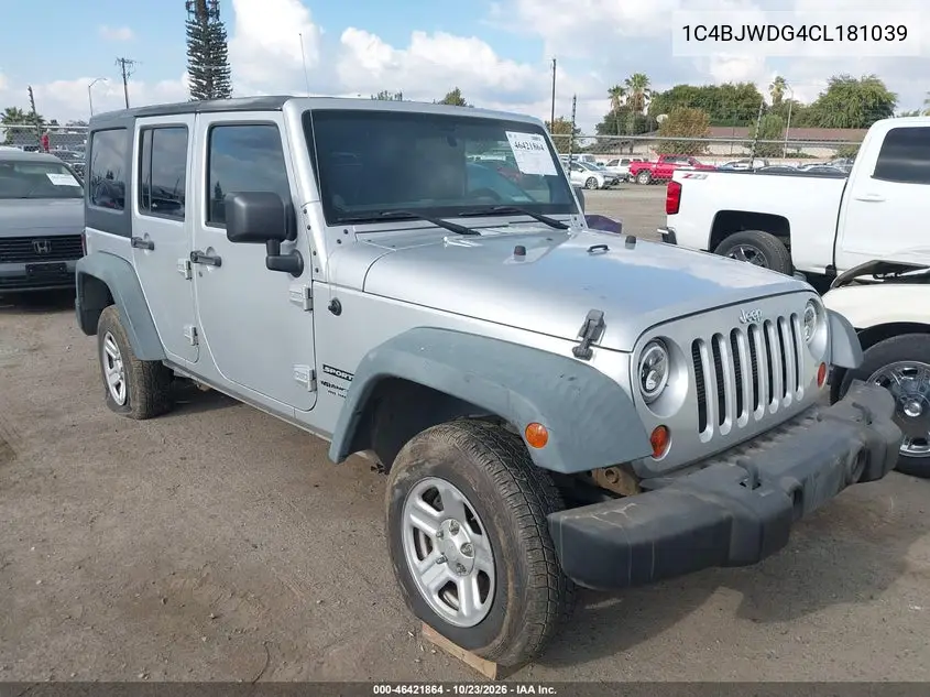 JEEP WRANGLER 2012, VIN 1C4BJWDG4CL181039