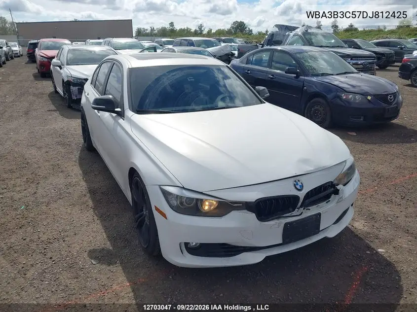 BMW 3ER 2013, VIN WBA3B3C57DJ812425