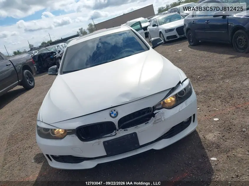 2013 BMW 3ER VIN WBA3B3C57DJ812425 — фото 11