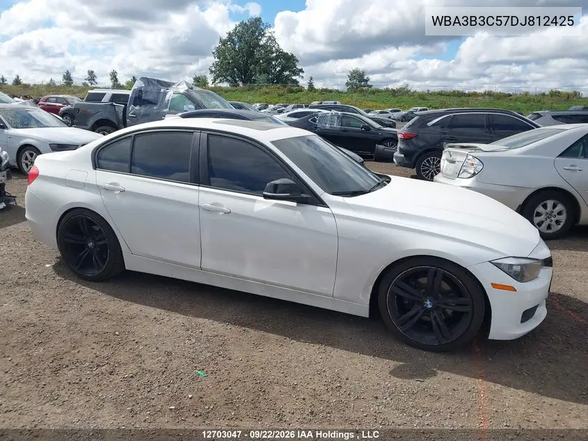 2013 BMW 3ER VIN WBA3B3C57DJ812425 — фото 12
