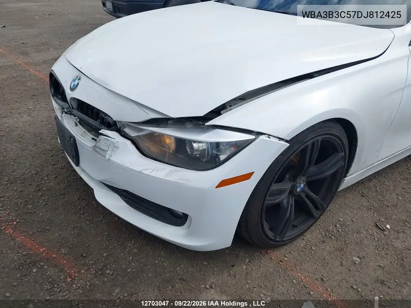 2013 BMW 3ER VIN WBA3B3C57DJ812425 — фото 6