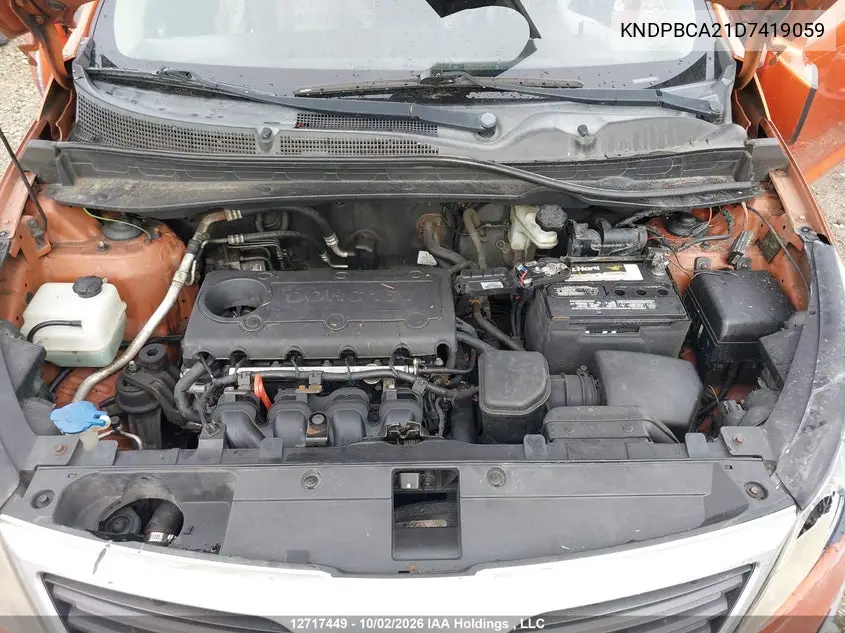 2013 KIA SPORTAGE VIN KNDPBCA21D7419059 — фото 10
