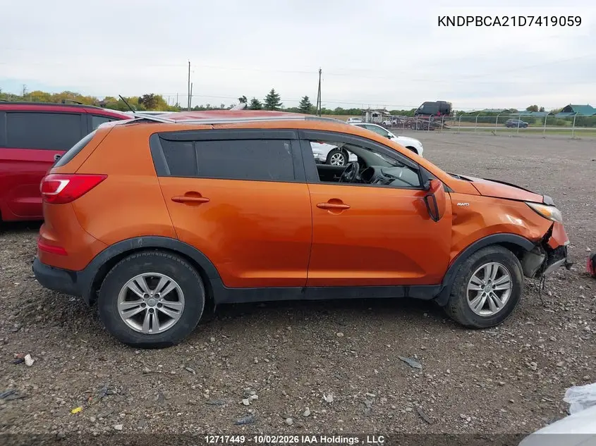 2013 KIA SPORTAGE VIN KNDPBCA21D7419059 — фото 14