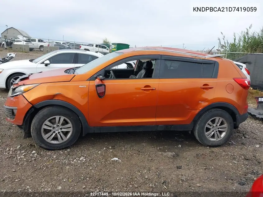 2013 KIA SPORTAGE VIN KNDPBCA21D7419059 — фото 15