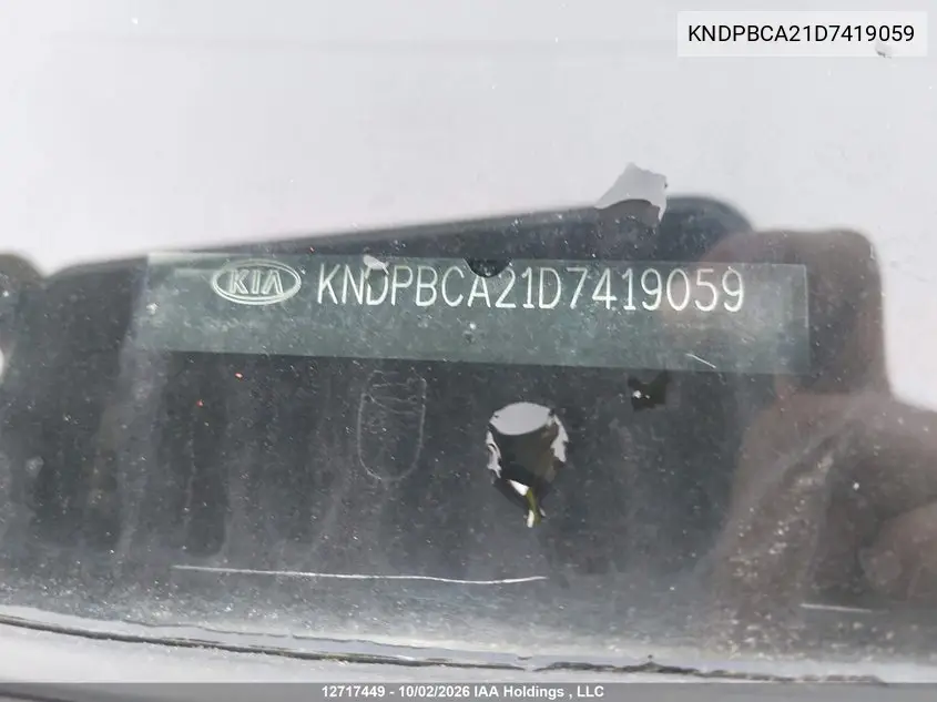 2013 KIA SPORTAGE VIN KNDPBCA21D7419059 — фото 19