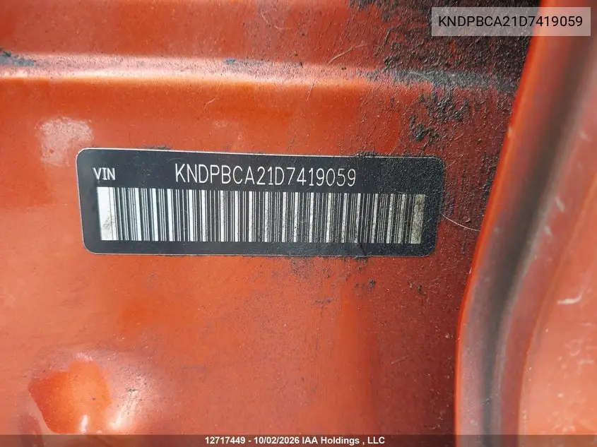 2013 KIA SPORTAGE VIN KNDPBCA21D7419059 — фото 20