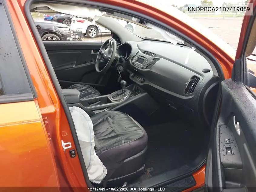 2013 KIA SPORTAGE VIN KNDPBCA21D7419059 — фото 5