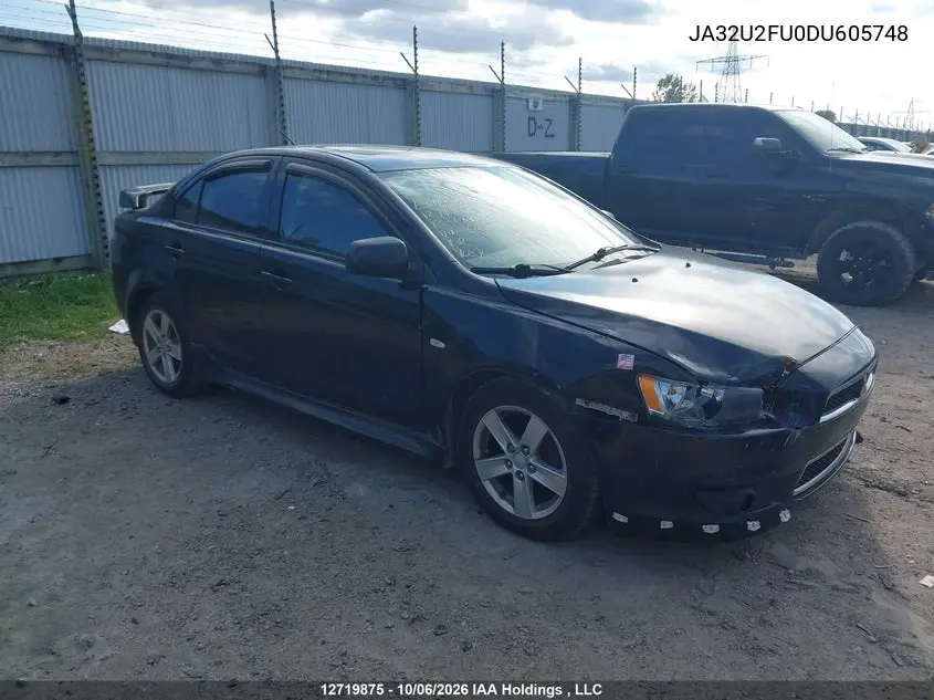 MITSUBISHI LANCER 2013, VIN JA32U2FU0DU605748