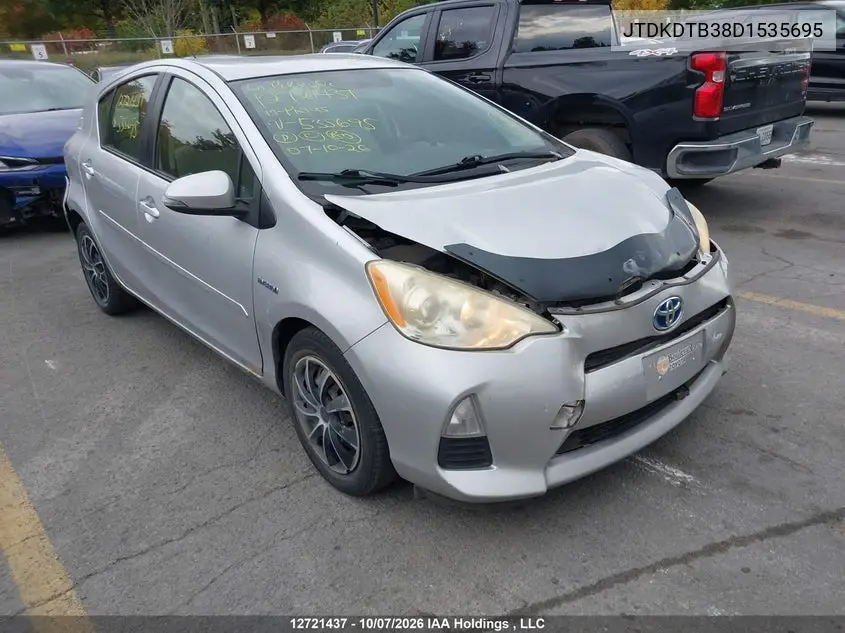 TOYOTA PRIUS C 2013, VIN JTDKDTB38D1535695