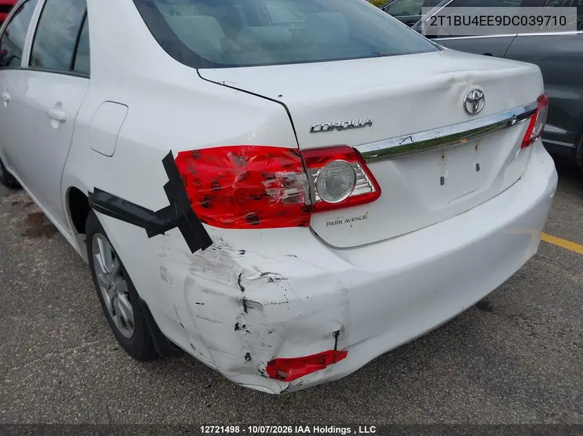 TOYOTA COROLLA 2013, VIN 2T1BU4EE9DC039710