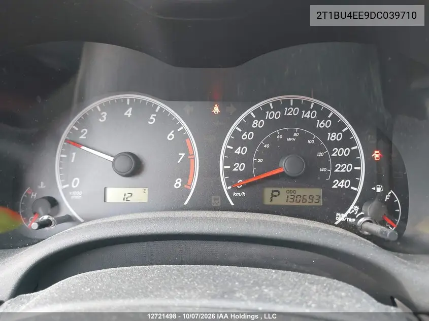 2013 TOYOTA COROLLA VIN 2T1BU4EE9DC039710 — фото 7