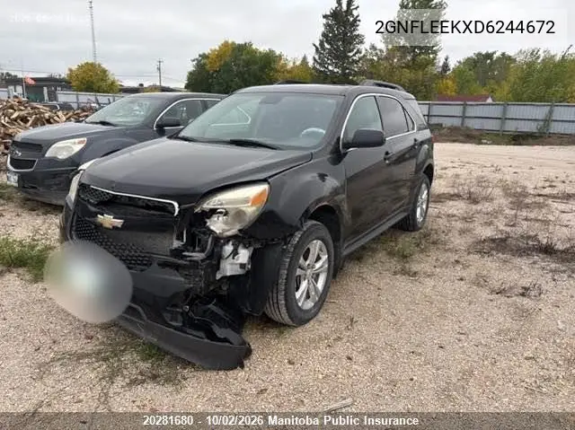 2013 CHEVROLET EQUINOX VIN 2GNFLEEKXD6244672 — фото 2
