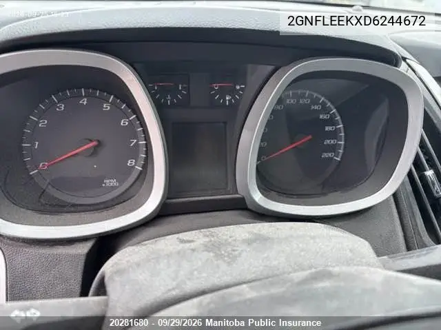 2013 CHEVROLET EQUINOX VIN 2GNFLEEKXD6244672 — фото 7