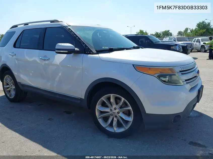 FORD EXPLORER 2013, VIN 1FM5K7F83DGB33303