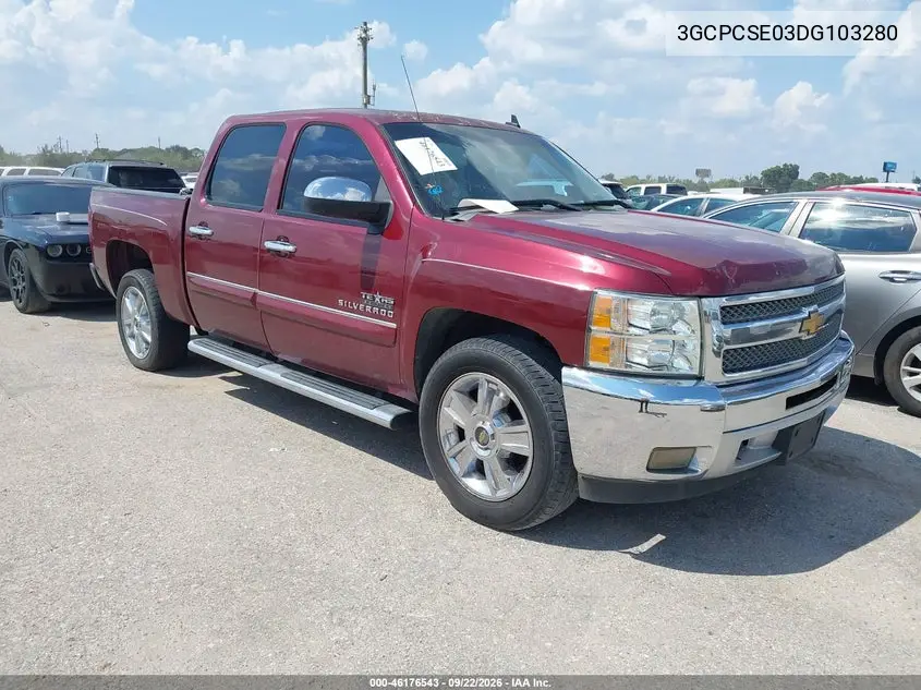 CHEVROLET SILVERADO 2013, VIN 3GCPCSE03DG103280