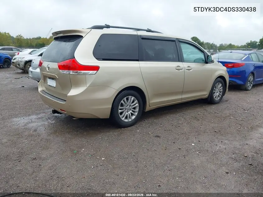 2013 TOYOTA SIENNA VIN 5TDYK3DC4DS330438 — фото 4
