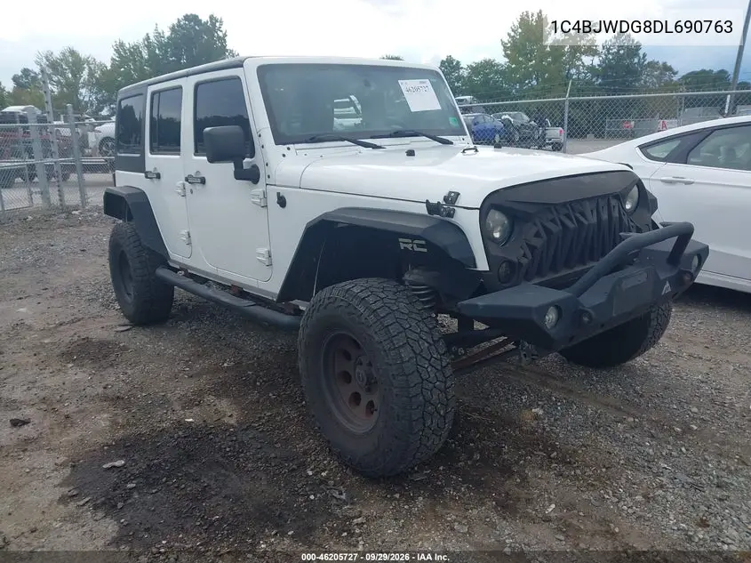JEEP WRANGLER 2013, VIN 1C4BJWDG8DL690763