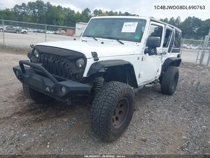 2013 JEEP WRANGLER VIN 1C4BJWDG8DL690763 — фото 2