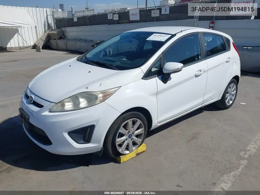 2013 FORD FIESTA VIN 3FADP4EJ5DM194815 — фото 2