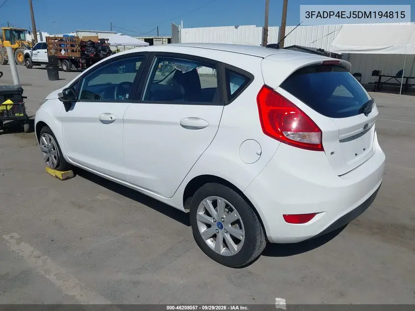 2013 FORD FIESTA VIN 3FADP4EJ5DM194815 — фото 3