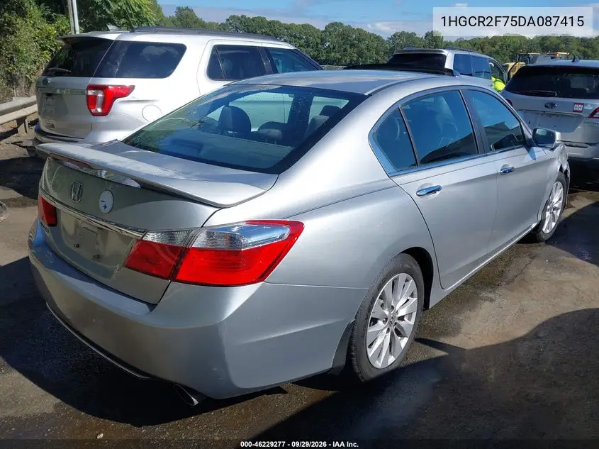 2013 HONDA ACCORD VIN 1HGCR2F75DA087415 — фото 4