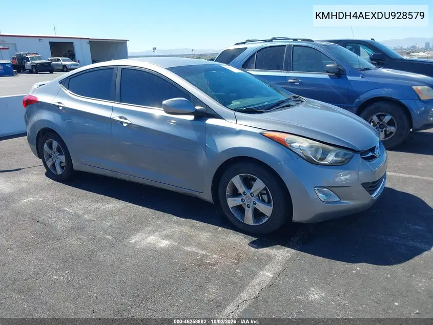 HYUNDAI ELANTRA 2013, VIN KMHDH4AEXDU928579