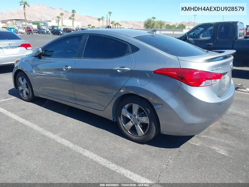 2013 HYUNDAI ELANTRA VIN KMHDH4AEXDU928579 — фото 3