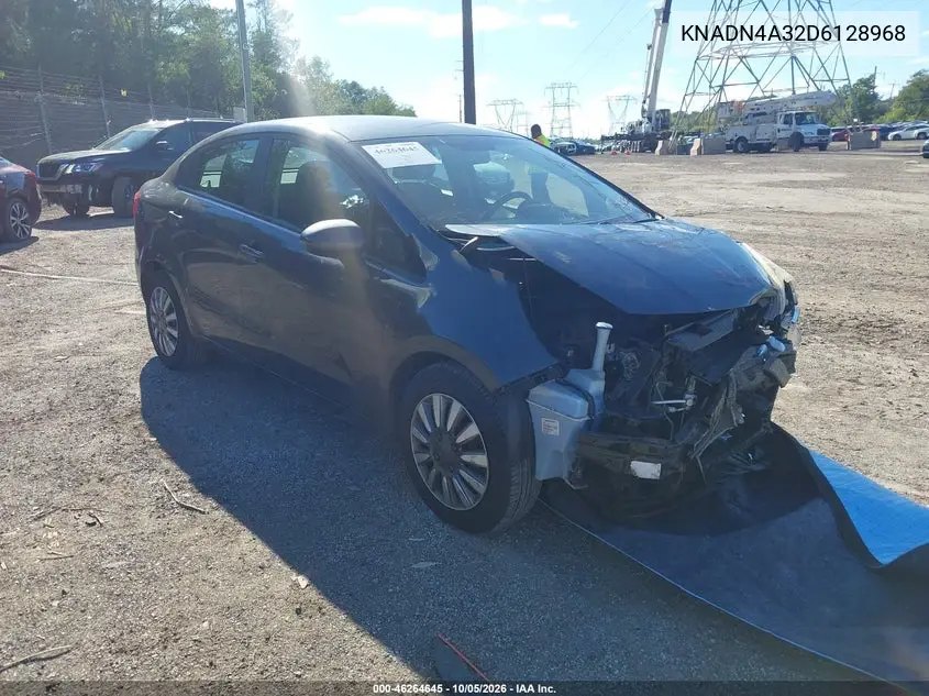 KIA RIO 2013, VIN KNADN4A32D6128968