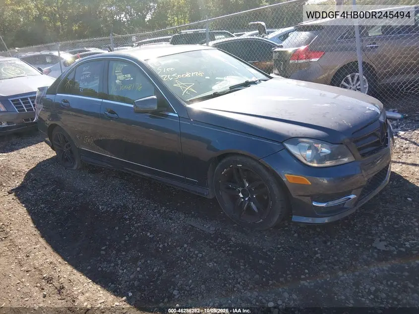 MERCEDES C-KLASSE 2013, VIN WDDGF4HB0DR245494