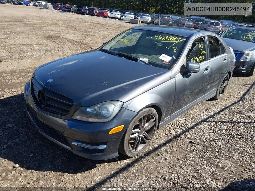 2013 MERCEDES C-KLASSE VIN WDDGF4HB0DR245494 — фото 2